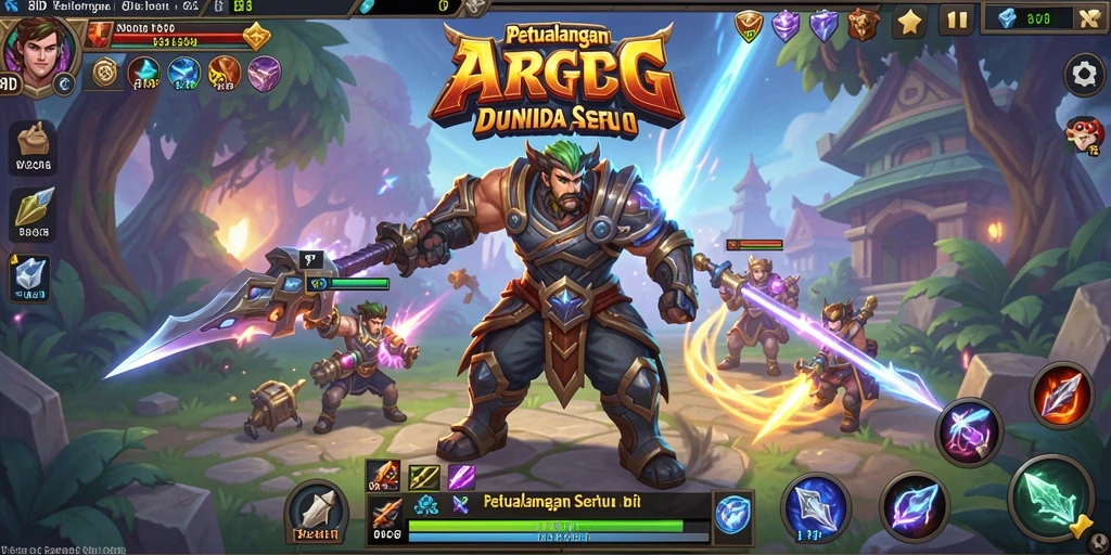 Tampilan gameplay ARPG yang epik dan mendebarkan di 8ID.