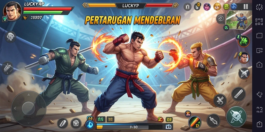Tampilan gameplay seru dan karakter yang memukau di LUCKYRP.