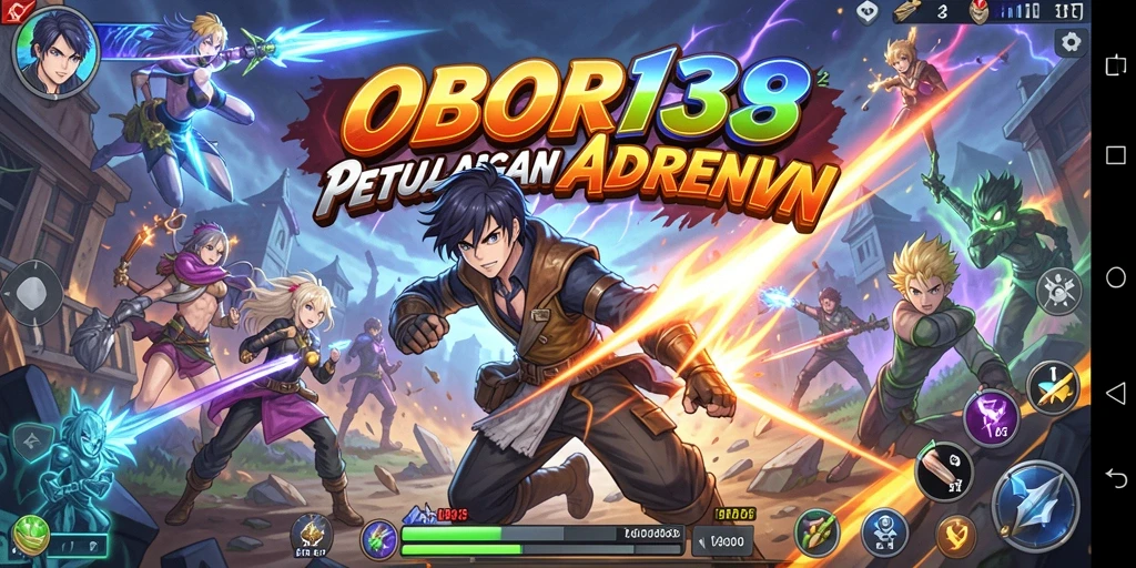 Tangkapan layar OBOR138 menampilkan aksi seru dari karakter Anime.