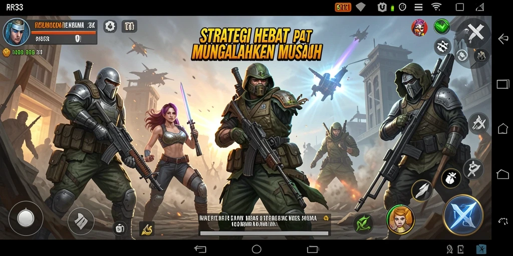 Tampilan gameplay yang menegangkan di RR33 menggambarkan strategi yang cerdas.