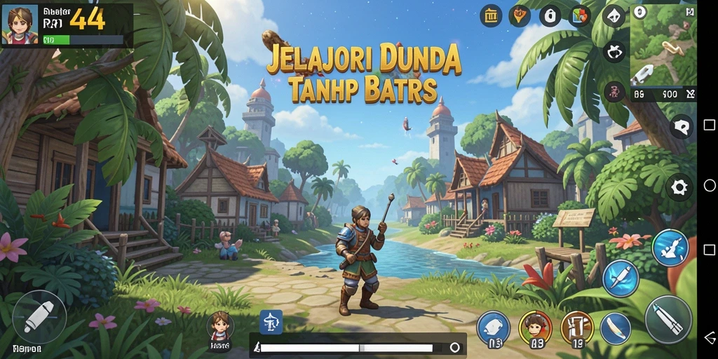 Screenshot gameplay RR44 dengan eksplorasi luas dan grafis menakjubkan.