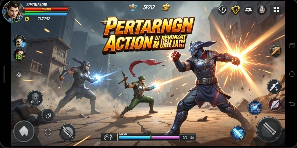 Tampilan gameplay SP212 yang menampilkan aksi seru dan grafis menawan.