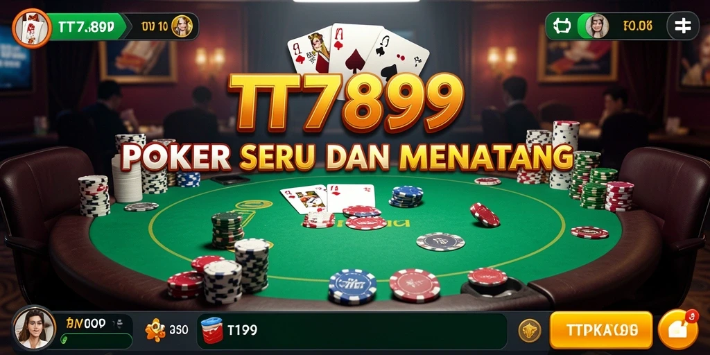 Tampilan screenshot gameplay Poker di TT789 yang memikat dan seru.